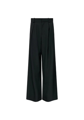 MM6 Maison Margiela mannequin label wool blend pleated trousers - Black