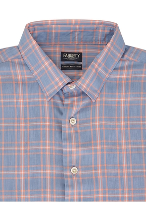 FAHERTY Movement check-print shirt - Blue