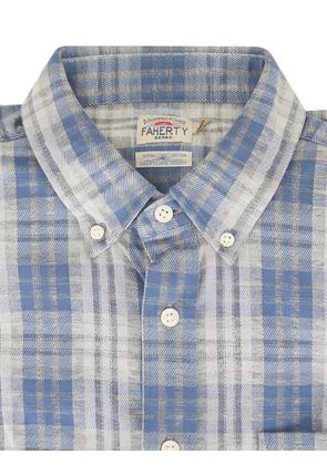 FAHERTY checked button-down shirt - Blue