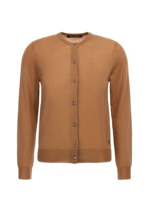 Roberto Cavalli round-neck wool cardigan - Brown
