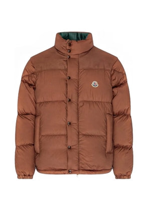 Moncler logo-patch puffer jacket - Brown