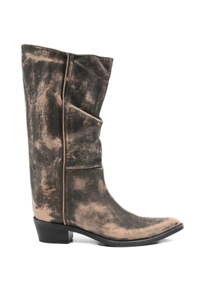KHAITE Pre-Owned Clive pointed-toe boots - Brown