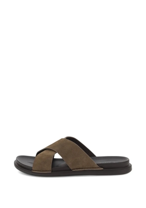 Boggi Milano crossover-strap suede sandals - Brown