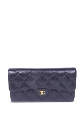 CHANEL Pre-Owned quilted CC long wallet - Black