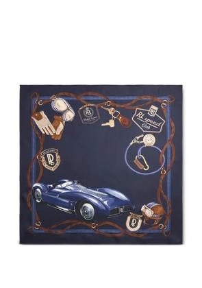 Ralph Lauren Purple Label automobile-print silk scarf - Blue