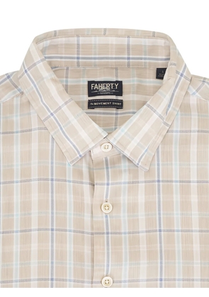 FAHERTY Movement check-print shirt - Neutrals