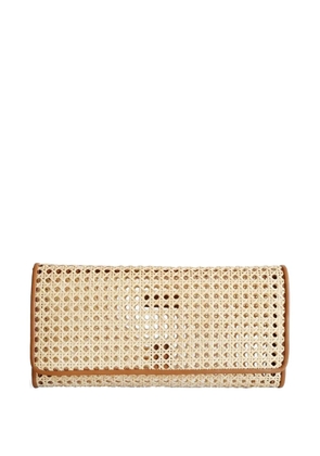 BEMBIEN Helena rattan clutch bag - Neutrals