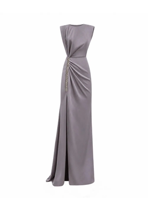 Gemy Maalouf draped crystal-embellished dress - Grey