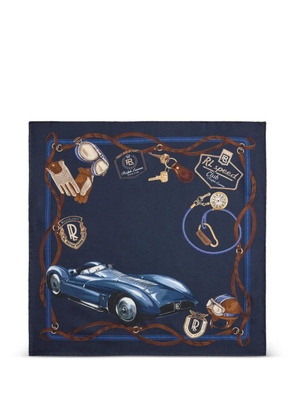 Ralph Lauren Purple Label automobile-print pocket square - Blue