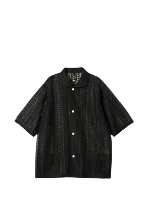 Needles lace widespread collar shirt - Black