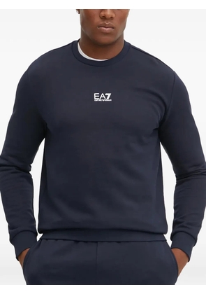 Ea7 Emporio Armani logo crew-neck sweatshirt - Blue