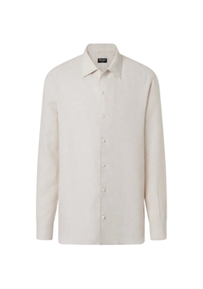 Zegna button-down long-sleeve shirt - Neutrals