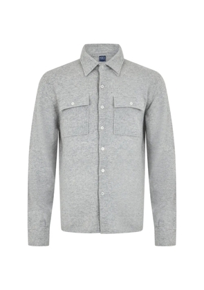 Fedeli knit button-up sweater - Grey
