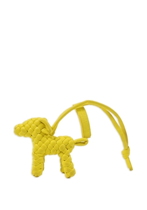 Bottega Veneta Pre-Owned Intrecciato dog charm - Yellow