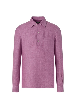 Zegna Oasi Lino pocket shirt - Purple