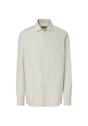 Zegna striped silk shirt - White