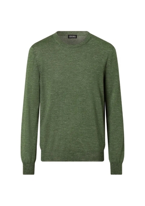 Zegna mélangé crewneck sweater - Green