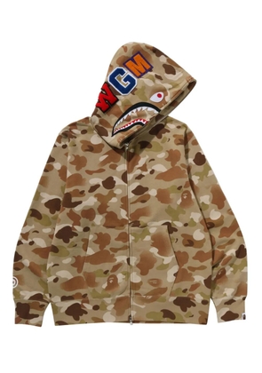 A BATHING APE® camouflage-pattern zip-fastening hoodie - Neutrals