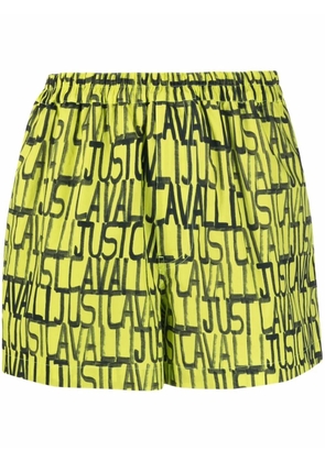 Just Cavalli logo-print shorts - Yellow