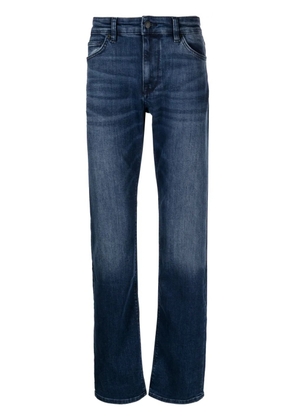BOSS logo-patch straight-leg jeans - Blue