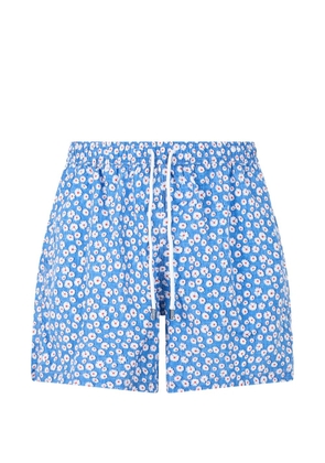 Fedeli floral-print drawstring swim shorts - Blue
