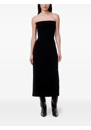Another Tomorrow Doppio strapless midi dress - Black