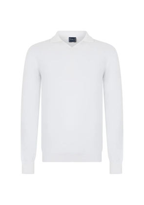 Fedeli long-sleeve polo shirt - White