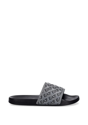 Ea7 Emporio Armani logo-embossed slides - Grey