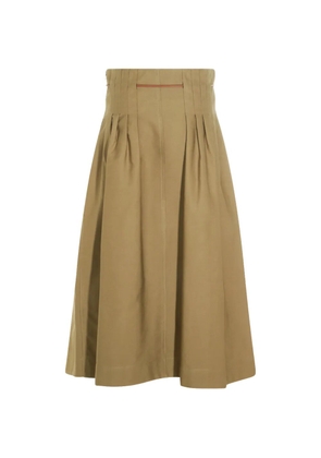 Max Mara pleated drawstring skirt - Neutrals