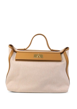 Hermès Pre-Owned 2021 24/24 leather-trim tote bag - Neutrals