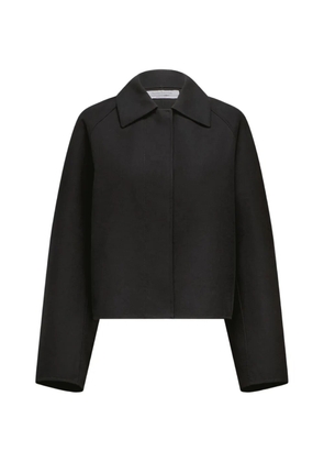 Another Tomorrow raglan-sleeve back-flap jacket - Black
