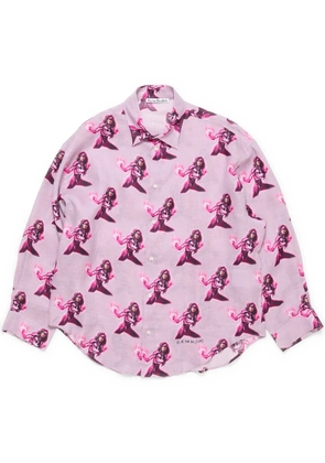 Acne Studios printed button-up shirt - Pink