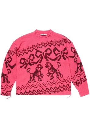 Acne Studios jacquard sweater - Pink