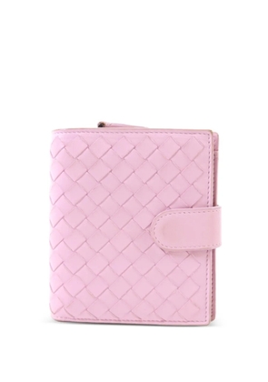 Bottega Veneta Pre-Owned Intrecciato-weave bi-fold wallet - Pink
