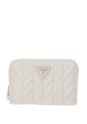GUESS USA Cheryl chevron-quilted wallet - White