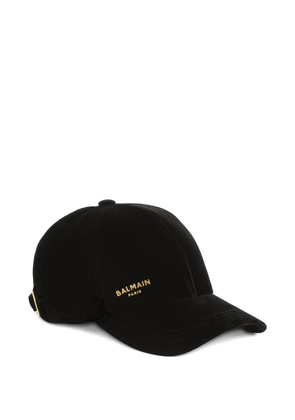 Balmain Balmain Paris velvet cap - Black