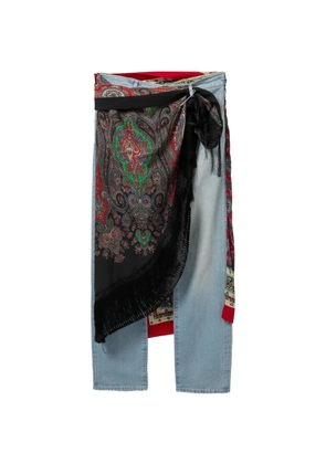 Junya Watanabe MAN layer denim pants - Blue
