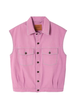 American Vintage sleeveless button-down jacket - Pink