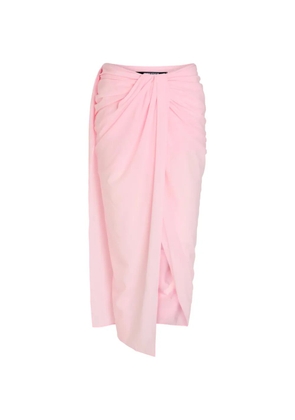 Jacquemus The Paréo draped wrap-style midi skirt - Pink