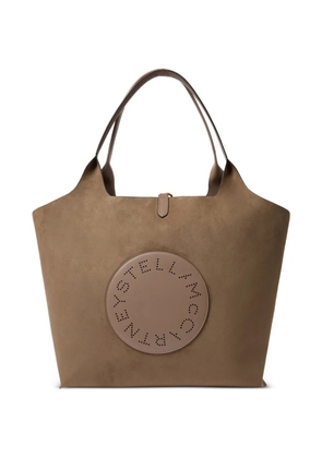 Stella McCartney Stella Logo perforated tote bag - Brown
