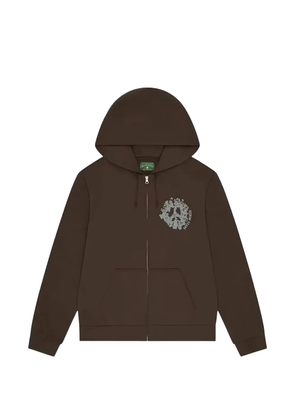 Denim Tears University zip-up hoodie - Brown