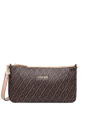 LIU JO monogram-pattern cross body bag - Brown