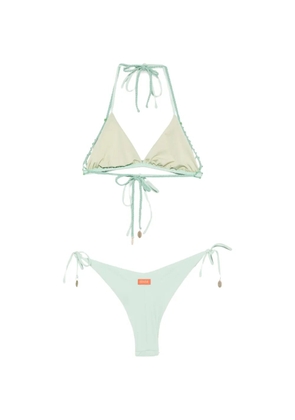 COTAZUR bead-embellished crochet bikini - Green