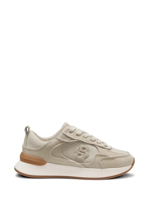 BOSS Double B monogram-patch sneakers - Neutrals
