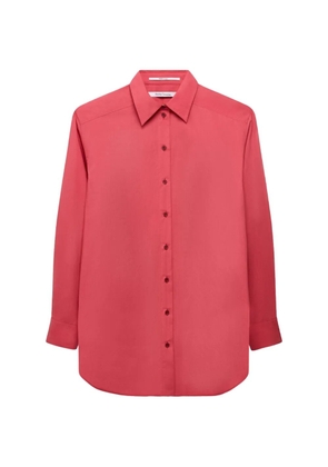 Another Tomorrow pleat-back poplin shirt - Red