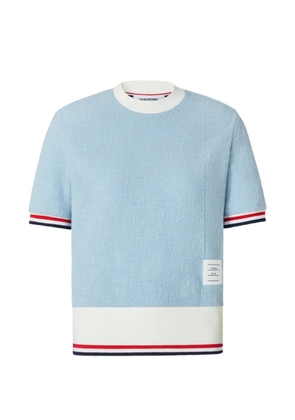 Thom Browne RWB stripe tweed T-shirt - Blue