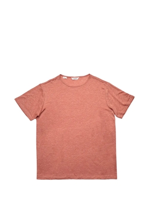 SELECTED linen slub-knit T-shirt - Orange