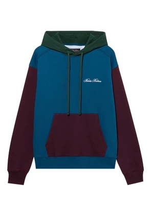 Brooks Brothers logo-embroidery hoodie - Blue
