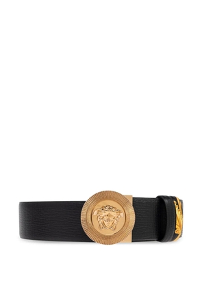 Versace Medusa-buckle leather belt - Black