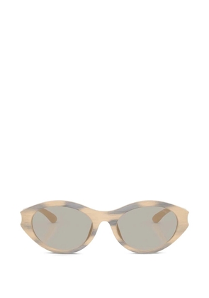 Diesel cut-out oval-frame sunglasses - Neutrals